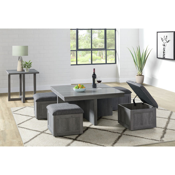Uster - 2 Piece Occasional Set (Coffee Table And End Table) - Light Gray – Table Sets by Elements International at Furniture Wholesale Plus , Nashville furniture store