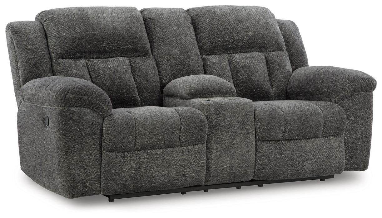 Frohn - Dbl Reclining Loveseat With Console – Reclining Loveseats by Signature Design by Ashley® at Furniture Wholesale Plus , Nashville furniture store