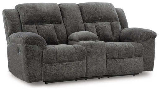 Frohn - Dbl Reclining Loveseat With Console – Reclining Loveseats by Signature Design by Ashley® at Furniture Wholesale Plus , Nashville furniture store