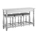 New Haven - Sofa Table With 3 Stools - Oyster Shell - Premium 4 Piece Living Room Sets from Emerald Home - Just $819! Shop now at Furniture Wholesale Plus  We are the best furniture store in Nashville, Hendersonville, Goodlettsville, Madison, Antioch, Mount Juliet, Lebanon, Gallatin, Springfield, Murfreesboro, Franklin, Brentwood