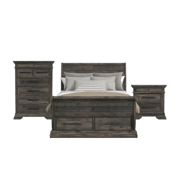 Park Ridge - Sleigh Storage Bedroom Set – 3 Piece Bedroom Sets by Elements International at Furniture Wholesale Plus , Nashville furniture store