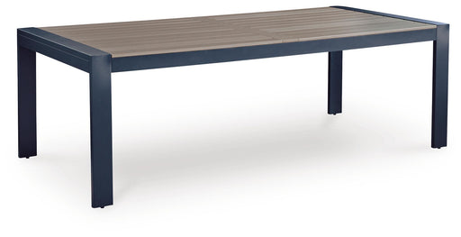 East Beach - Rectangular Dining Table With Umbrella Option - Blue – Dining Tables by Signature Design by Ashley® at Furniture Wholesale Plus , Nashville furniture store