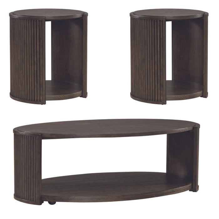City View - 3 Piece Table Set (1 Cocktail 2 Round End Tables) - Coffee Bean – Table Sets by Liberty Furniture at Furniture Wholesale Plus , Nashville furniture store