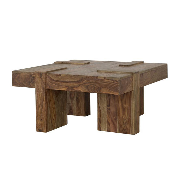 Samira - Square Solid Wood Coffee Table - Natural Sheesham – Coffee Tables by CoasterEssence at Furniture Wholesale Plus , Nashville furniture store