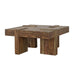 Samira - Square Solid Wood Coffee Table - Natural Sheesham – Coffee Tables by CoasterEssence at Furniture Wholesale Plus , Nashville furniture store