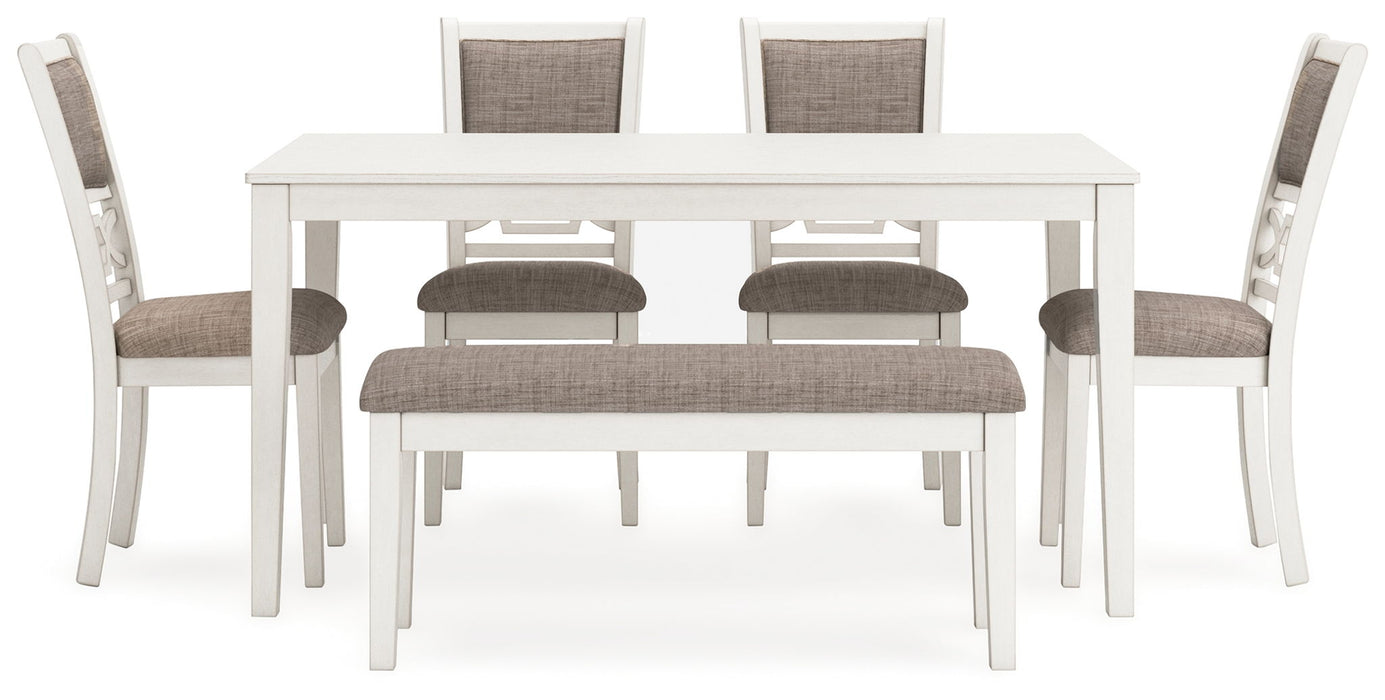 Erinberg - Dining Room Table Set (Set of 6) - Antique White – 6 Piece Dining Room Sets by Signature Design by Ashley® at Furniture Wholesale Plus , Nashville furniture store