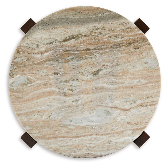 Tanidore - Round End Table - Warm Brown – End Tables by Signature Design by Ashley® at Furniture Wholesale Plus , Nashville furniture store