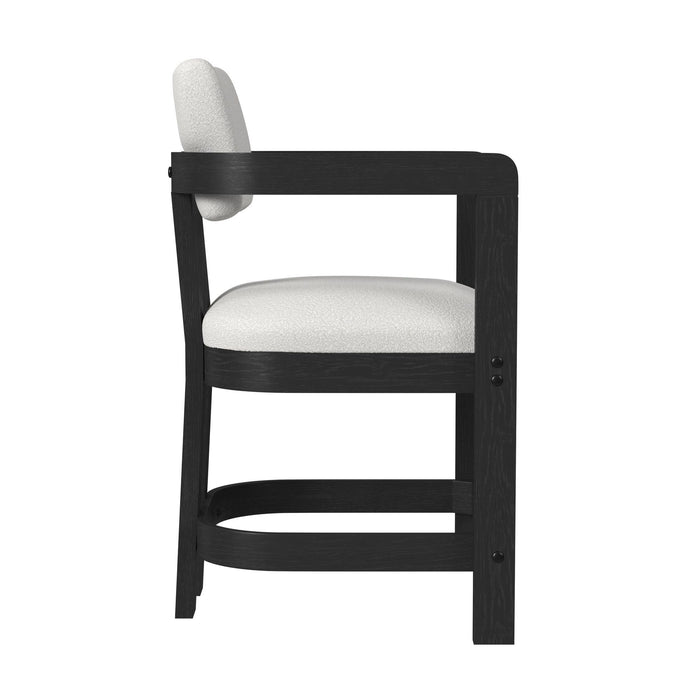 Portland - Arm Counter Stool (Set of 2) - Black / White – Stool Sets by Elements International at Furniture Wholesale Plus , Nashville furniture store