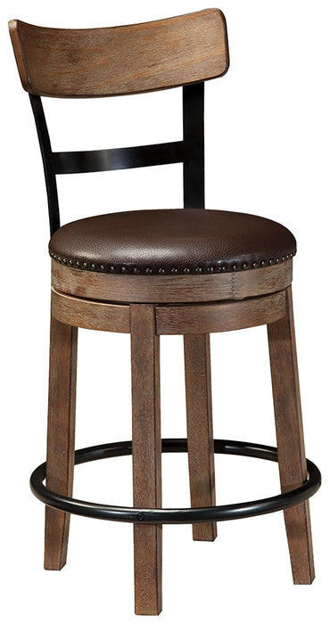 Pinnadel - Swivel Barstool – Counter Height (24"-27") by Signature Design by Ashley® at Furniture Wholesale Plus , Nashville furniture store