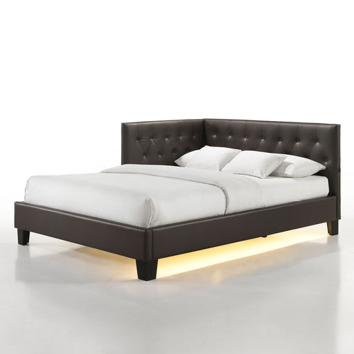 Julesburg - Corner PU Bed – Upholstered Beds by Elements International at Furniture Wholesale Plus , Nashville furniture store