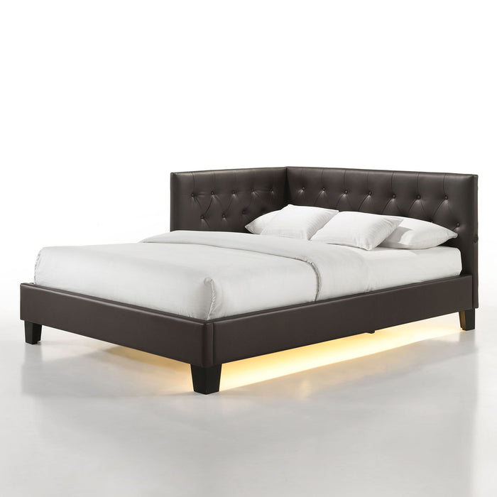 Julesburg - Corner PU Bed – Upholstered Beds by Elements International at Furniture Wholesale Plus , Nashville furniture store