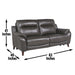 Trento - Dual Power Sofa - Charcoal – Reclining Sofas by Steve Silver Furniture at Furniture Wholesale Plus , Nashville furniture store
