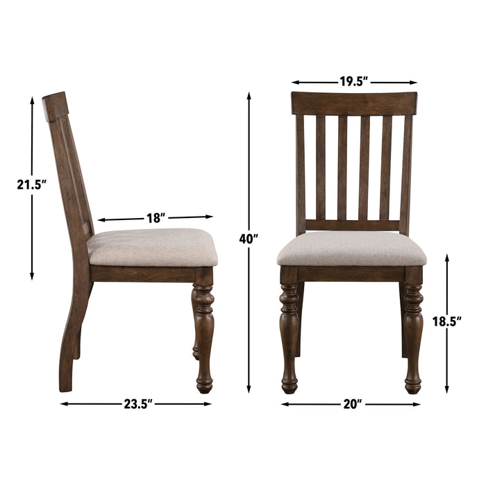 Joanna - Side Chair (Set of 2) - Brown – Chair Sets by Steve Silver Furniture at Furniture Wholesale Plus , Nashville furniture store