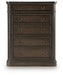 Wickenger - Five Drawer Chest - Dark Brown – Accent Chests by Signature Design by Ashley® at Furniture Wholesale Plus , Nashville furniture store