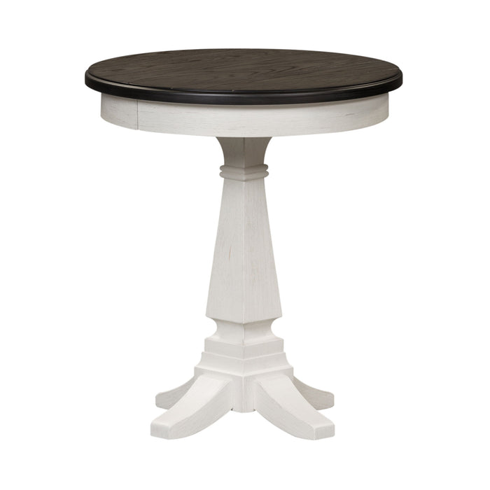 Allyson Park - Chair Side Table - Wirebrushed White / Charcoal – Chair Side Tables by Liberty Furniture at Furniture Wholesale Plus , Nashville furniture store