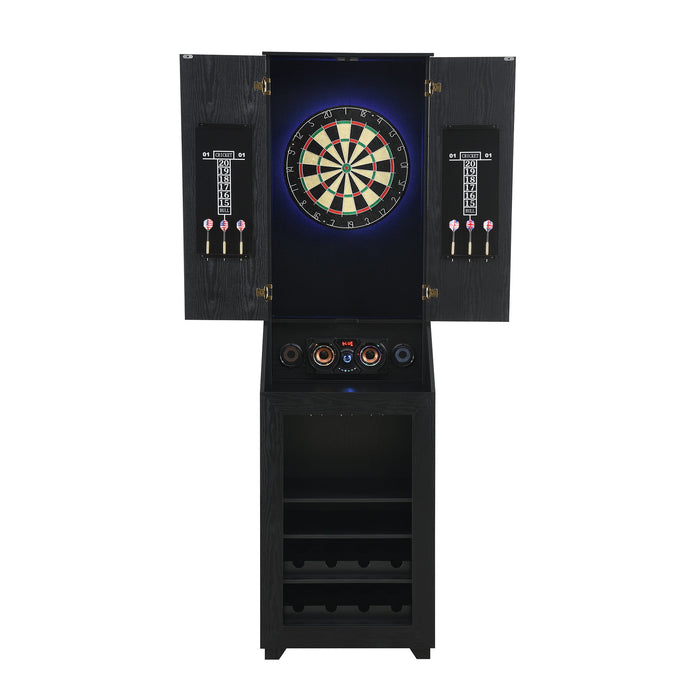 Hurricanes - Dartboard Cabinet With Speaker And LED - Black – Dartboards by Elements International at Furniture Wholesale Plus , Nashville furniture store
