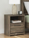 Elbrim - One Drawer Night Stand - Brown – Nightstands w/ Charging Stations by Signature Design by Ashley® at Furniture Wholesale Plus , Nashville furniture store