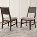 Norvell - Side Chair (Set of 2) - Gray / Brown – Chair Sets by Steve Silver Furniture at Furniture Wholesale Plus , Nashville furniture store