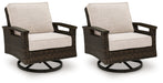 Monterey Point - Swivel Lounge Chair (Set of 2) - Dark Brown – Chair Sets by Signature Design by Ashley® at Furniture Wholesale Plus , Nashville furniture store