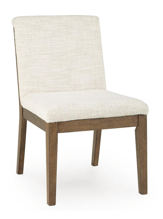 Marxmore - Dining Upholstered Side Chair (Set of 2) - Beige / Brown – Chair Sets by Benchcraft® at Furniture Wholesale Plus , Nashville furniture store