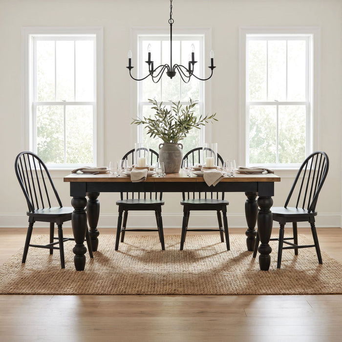 Heritage - Rectangular Dining Table With 18" Leaf - Oak Brown And Black – Dining Tables by Elements International at Furniture Wholesale Plus , Nashville furniture store