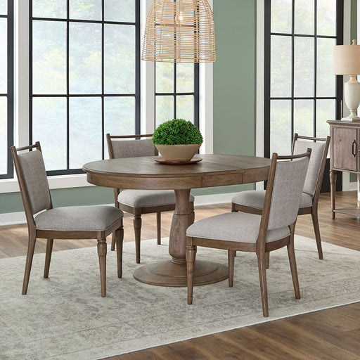 Hickory Grove - Opt 5 Piece Pedestal Table Set - Heirloom Brown – 5 Piece Dining Room Sets by Liberty Furniture at Furniture Wholesale Plus , Nashville furniture store