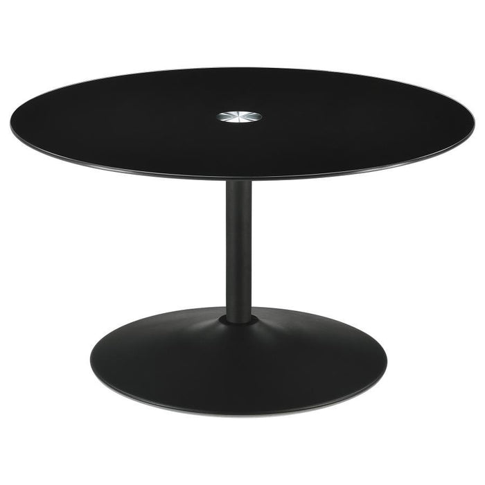 Ganso - Round Metal Coffee Table With Tempered Glass Top – End Tables by Coaster Fine Furniture at Furniture Wholesale Plus , Nashville furniture store
