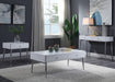 Weizor White High Gloss & Chrome Coffee Table - Premium Coffee Table from ACME East - Just $653.25! Shop now at Furniture Wholesale Plus  We are the best furniture store in Nashville, Hendersonville, Goodlettsville, Madison, Antioch, Mount Juliet, Lebanon, Gallatin, Springfield, Murfreesboro, Franklin, Brentwood