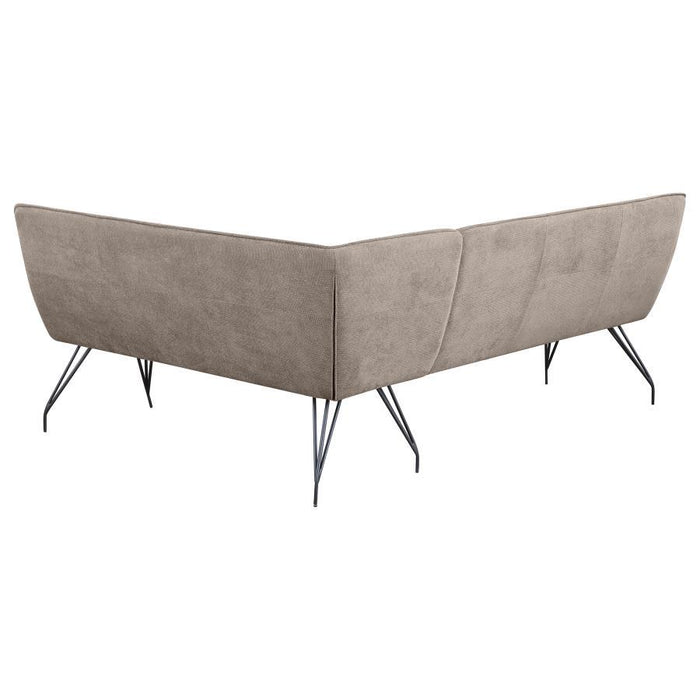 Dodson - Fabric Upholstered L-Shaped Nook Dining Bench – Upholstered Benches by Coaster Fine Furniture at Furniture Wholesale Plus , Nashville furniture store
