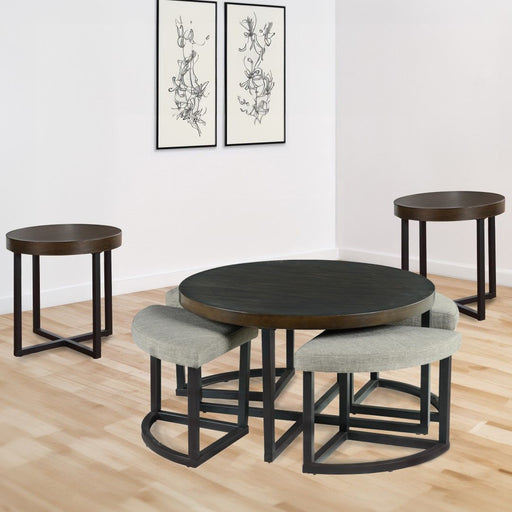 Yukon - 3 Piece Table Set - Brown – Table Sets by Steve Silver Furniture at Furniture Wholesale Plus , Nashville furniture store