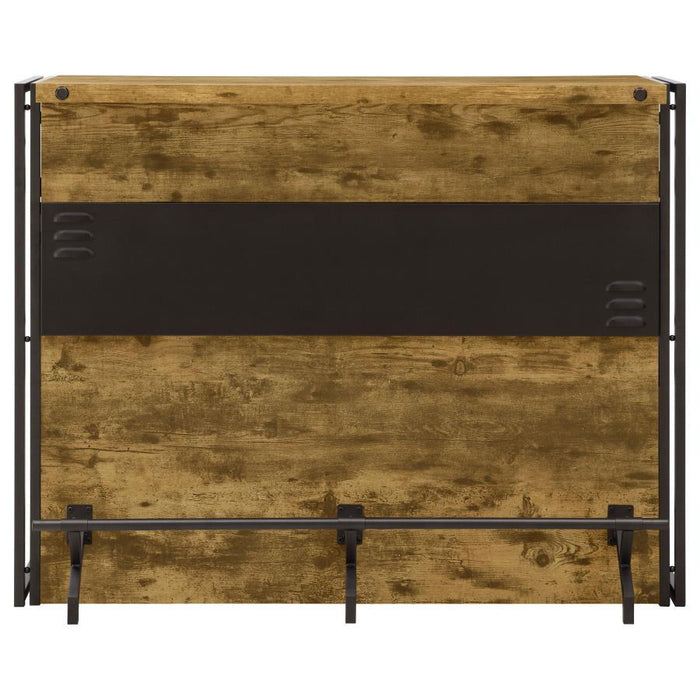 Renaldi - 3-Shelf Home Bar Wine Cabinet - Rustic Nutmeg – Wine Cabinets by CoasterEveryday at Furniture Wholesale Plus , Nashville furniture store