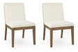 Marxmore - Dining Upholstered Side Chair (Set of 2) - Beige / Brown – Chair Sets by Benchcraft® at Furniture Wholesale Plus , Nashville furniture store