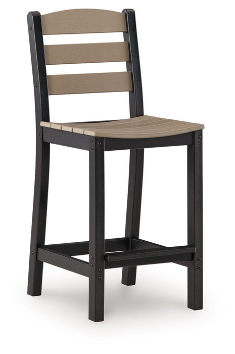 Shoreline Beach - Outdoor Counter Table And 2 Barstools (Set of 3) - Black / Beige – 3 Piece Outdoor Sets by Signature Design by Ashley® at Furniture Wholesale Plus , Nashville furniture store