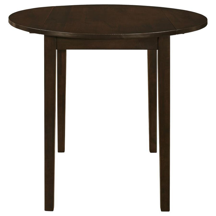 Bucknell - 3 Piece Round Drop Leaf Dining Table Set - Premium 3 Piece Dining Room Sets from CoasterEveryday - Just $299! Shop now at Furniture Wholesale Plus  We are the best furniture store in Nashville, Hendersonville, Goodlettsville, Madison, Antioch, Mount Juliet, Lebanon, Gallatin, Springfield, Murfreesboro, Franklin, Brentwood