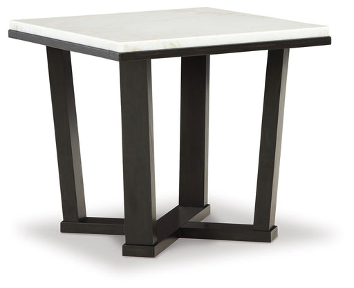 Fostead - Square End Table - White / Espresso – End Tables by Signature Design by Ashley® at Furniture Wholesale Plus , Nashville furniture store