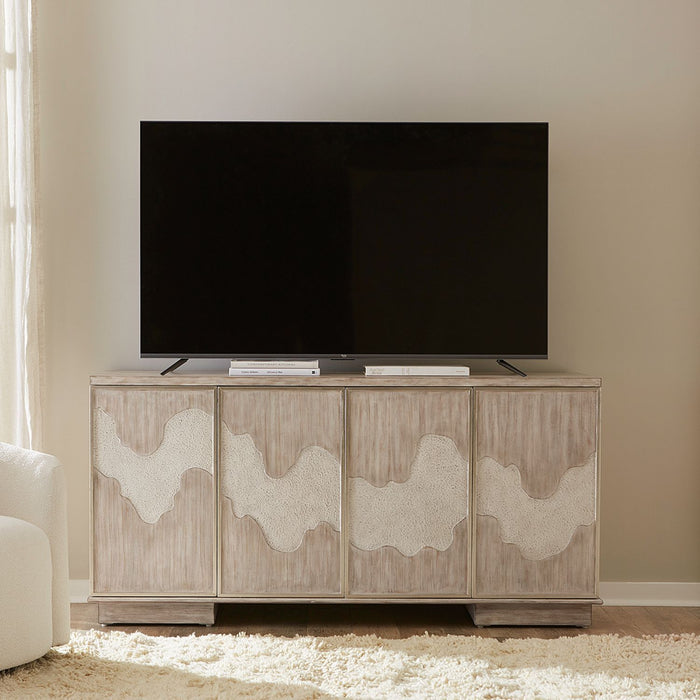 Terrace - 4 Door Accent Cabinet - Gravel – Accent Cabinets by Liberty Furniture at Furniture Wholesale Plus , Nashville furniture store