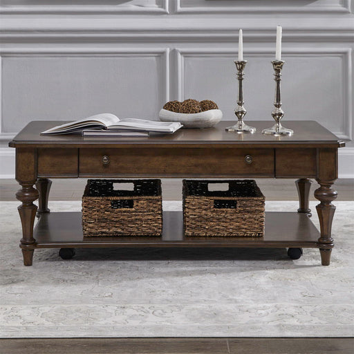 Arden Road - Rectangular Cocktail Table - Satin Cherry – Cocktail Tables by Liberty Furniture at Furniture Wholesale Plus , Nashville furniture store