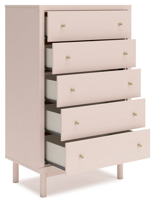 Wistenpine - Five Drawer Chest - Blush – Accent Chests by Signature Design by Ashley® at Furniture Wholesale Plus , Nashville furniture store