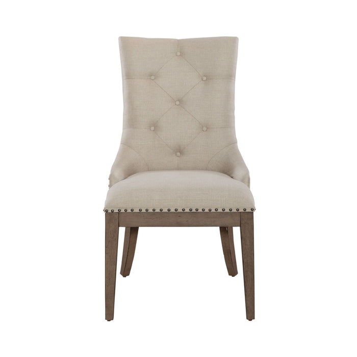 Americana Farmhouse - Upholstered Shelter Side Chair – Side Chairs by Liberty Furniture at Furniture Wholesale Plus , Nashville furniture store