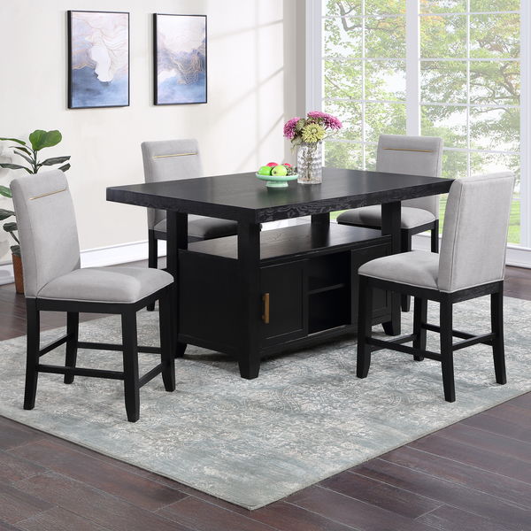 Yves - Counter Height Dining Room Set – 5 Piece Dining Room Sets by Steve Silver Furniture at Furniture Wholesale Plus , Nashville furniture store