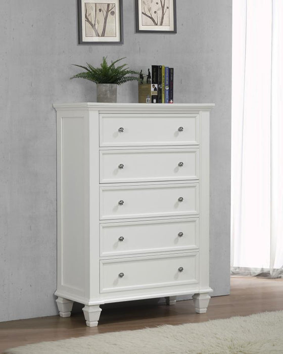 Sandy Beach - 5-drawer Chest – Accent Chests by CoasterEssence at Furniture Wholesale Plus , Nashville furniture store