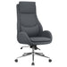 Cruz Upholstered Office Chair with Padded Seat Grey and Chrome - Premium Office Chair from Coaster Z2 Standard - Just $358! Shop now at Furniture Wholesale Plus  We are the best furniture store in Nashville, Hendersonville, Goodlettsville, Madison, Antioch, Mount Juliet, Lebanon, Gallatin, Springfield, Murfreesboro, Franklin, Brentwood