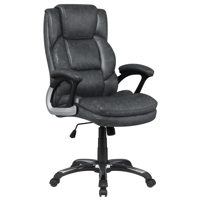 Nerris Adjustable Height Office Chair with Padded Arm Grey and Black - Premium Office Chair from Coaster Z2 Standard - Just $338! Shop now at Furniture Wholesale Plus  We are the best furniture store in Nashville, Hendersonville, Goodlettsville, Madison, Antioch, Mount Juliet, Lebanon, Gallatin, Springfield, Murfreesboro, Franklin, Brentwood