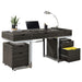 Noorvik 3-piece Writing Desk Set Dark Oak and Chrome - Premium Desk from Coaster Z2 Standard - Just $538! Shop now at Furniture Wholesale Plus  We are the best furniture store in Nashville, Hendersonville, Goodlettsville, Madison, Antioch, Mount Juliet, Lebanon, Gallatin, Springfield, Murfreesboro, Franklin, Brentwood