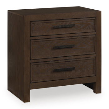 Ticanter - Three Drawer Night Stand - Brown – Nightstands w/ Charging Stations by Signature Design by Ashley® at Furniture Wholesale Plus , Nashville furniture store