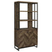 Millbrook 2-door Bookcase Rustic Oak Herringbone and Gunmetal - Premium Bookcase from Coaster Z2 Standard - Just $318! Shop now at Furniture Wholesale Plus  We are the best furniture store in Nashville, Hendersonville, Goodlettsville, Madison, Antioch, Mount Juliet, Lebanon, Gallatin, Springfield, Murfreesboro, Franklin, Brentwood