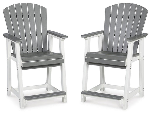 Transville - Barstool (Set of 2) - Gray / White – Stool Sets by Signature Design by Ashley® at Furniture Wholesale Plus , Nashville furniture store