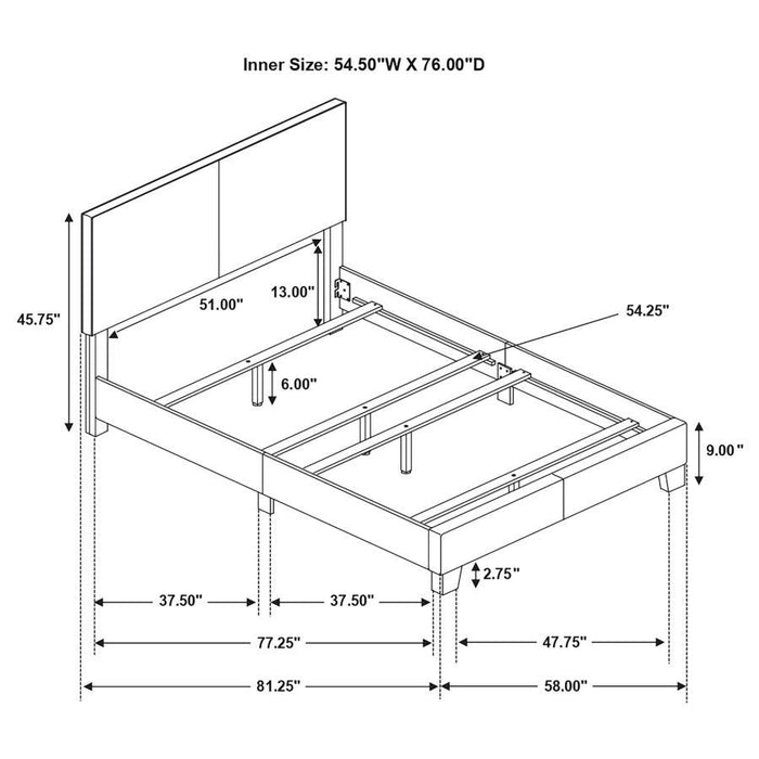 Dorian - Upholstered Panel Bed – Upholstered Beds by CoasterEveryday at Furniture Wholesale Plus , Nashville furniture store