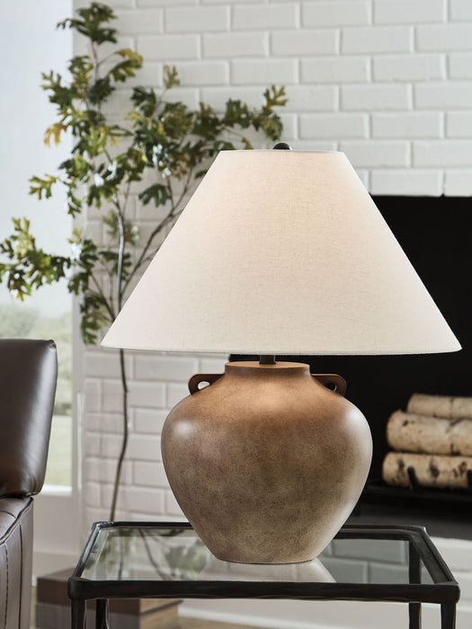 Ferrilby - Poly Table Lamp - Antique Beige – Table Lamps by Signature Design by Ashley® at Furniture Wholesale Plus , Nashville furniture store