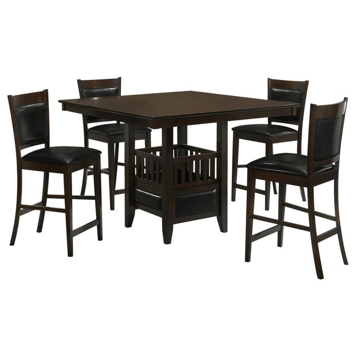 Jaden - 5 Piece Square Counter Height Dining Set - Espresso – 5 Piece Dining Room Sets by CoasterEveryday at Furniture Wholesale Plus , Nashville furniture store